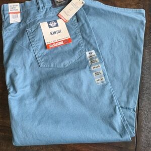 Dockers Khaki Tech Pants Mens 46 X 30 Big Tall Blue Straight Fit Jean Cut NEW
